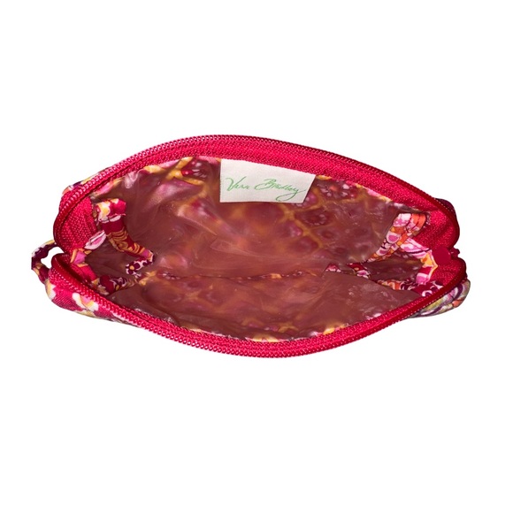 Vera Bradley Pink Floral Quilted Cosmetic Makeup Bag - Picture 4 of 5